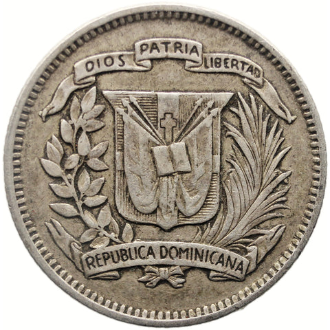 1937 10 Centavos Dominican Republic Coin Silver Royal Canadian Mint