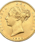 1864 Half Sovereign Victoria Gold Coin 1st portrait Die 8