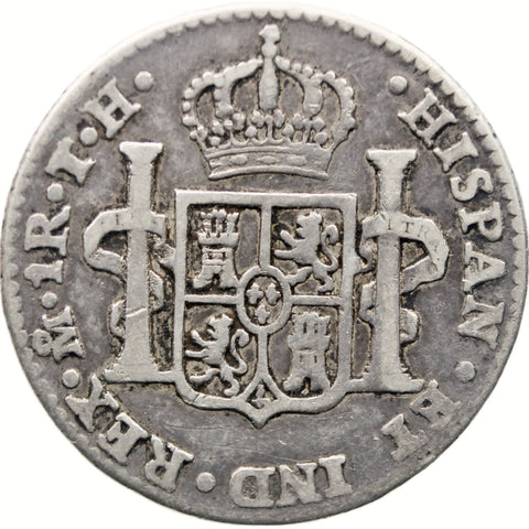 1806 Mo TH Real Mexico Coin Charles IV Silver