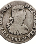 1810 Half Real Mexico Coin Ferdinand VII Silver