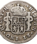 1810 Half Real Mexico Coin Ferdinand VII Silver