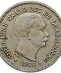 1908 5 Centimes Luxembourg Coin Guillaume IV