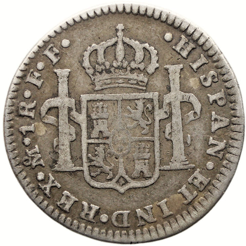 1781 FF 1 Real Mexico Coin Carlos III Silver