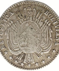 1864 1/5 Boliviano Bolivia Coin Silver