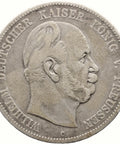 1876 5 Mark Prussia Coin Germany Wilhelm I Silver Frankfurt am Main Mint