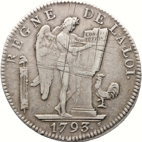 1793 A 6 Livres France Coin Paris Mint