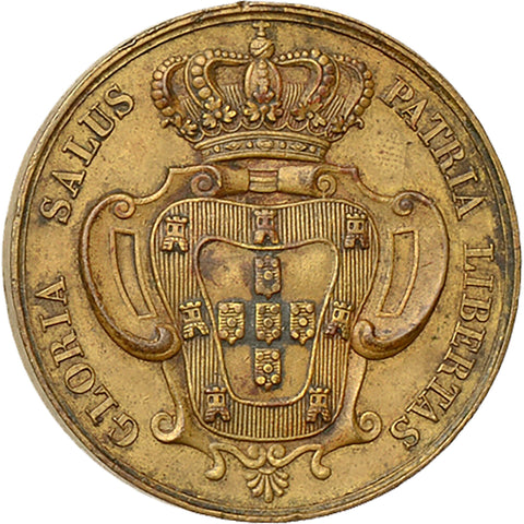 1833 Antique Portugal Medal Queen Dona Maria II Medallist Barre