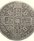 1676 Crown Charles II Silver Coin UK 3rd portrait Vicesimo Octavo