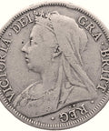 1899 Half Crown Victoria Coin UK Silver