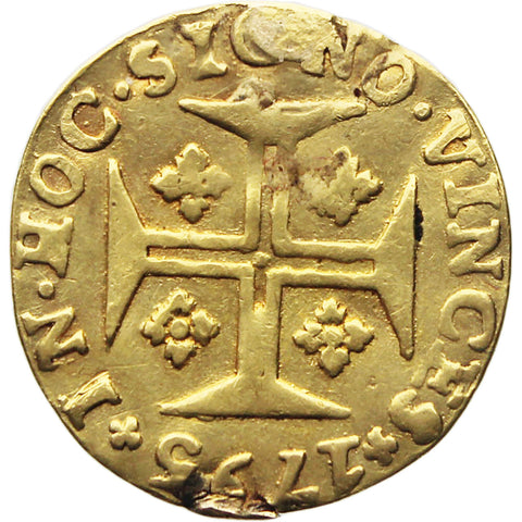 1795 Pinto Portugal Coin Gold Maria I Lisbon mint