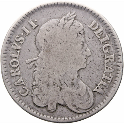 1663 Half Crown Charles II Coin Silver UK
