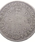 1663 Half Crown Charles II Coin Silver UK