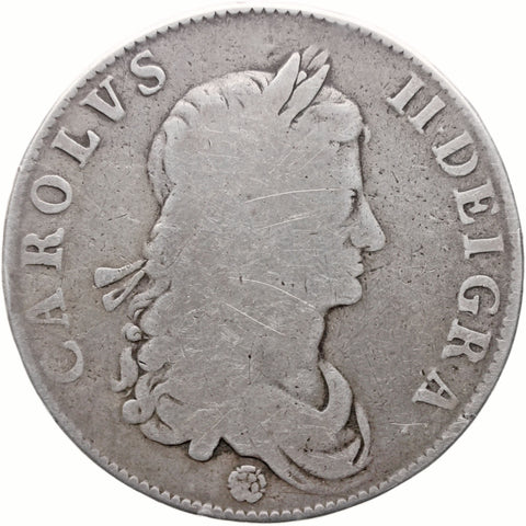 1662 Crown Charles II Coin UK Silver