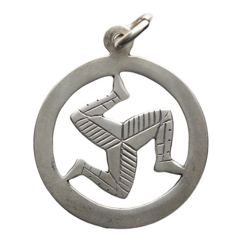 Isle of Man Silver Pendant Vintage