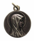 Medallion Virgin Mary Religion Pendant Vintage