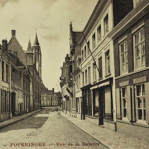 Poperinghe - Schaalstraat (Rue de la Balance), Belgium Postcard