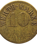 Post World War I 10 Pfennig Werth - Marke Copper Token Germany Coin