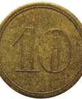 Post World War I 10 Pfennig Werth - Marke Copper Token Germany Coin