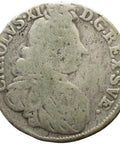 Rare 1693 2 Mark Sweden Silver Coin Charles XI Type III