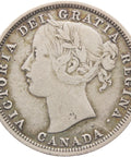 Rare 1858 20 Cents Canada Silver Coin Queen Victoria