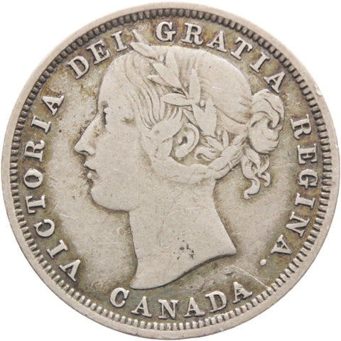 Rare 1858 20 Cents Canada Silver Coin Queen Victoria