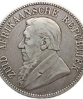 Rare 1892 5 Shilling South Africa Crown Silver Coin Double Shaft Paul Kruger