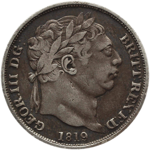 Rare Error G letter 1819 Sixpence George III Great Britain Silver British Coin