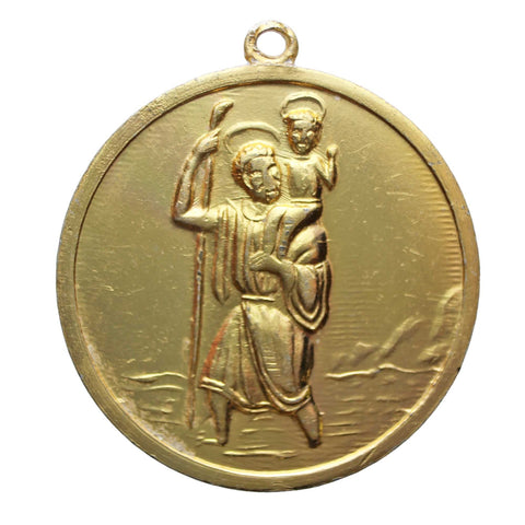 Religion St Christopher Pendant Medallion Vintage