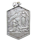 Religious Medal Medallion Bernadette Soubirou Marian Apparitions at Lourdes in 1858