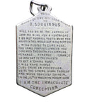 Religious Medal Medallion Bernadette Soubirou Marian Apparitions at Lourdes in 1858