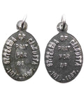 Religious Two Medallions Pendant Christianity Vintage