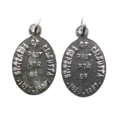 Religious Two Medallions Pendant Christianity Vintage