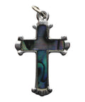 Religious Vintage Cross Abalone Pendant Crucifix