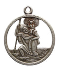 Silver 925 St Christopher Christian Pendant Vintage