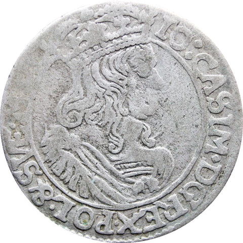 Silver Coin 1664 AT Szóstak 6 Groszy Polish–Lithuanian Commonwealth John II Casimir Vasa Europe Coins