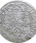 Silver Coin 1664 AT Szóstak 6 Groszy Polish–Lithuanian Commonwealth John II Casimir Vasa Europe Coins
