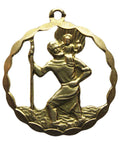 St Christopher Gold Rolled Pendant Vintage