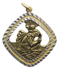 St Christopher Pendant Medallion Religion Vintage