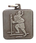 St Christopher Pendant Vintage Silver