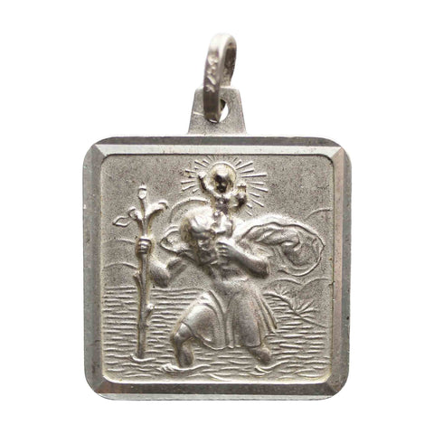 St Christopher Silver 925 Vintage Pendant