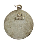 St Christopher Silver Religion Pendant Medallion Vintage