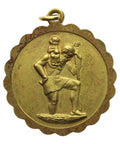 St Christopher Vintage Medallion Pendant Religious