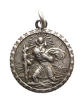 St Christopher Vintage Silver 925 Pendant