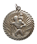 Sterling Silver St Christopher Christian Pendant Vintage