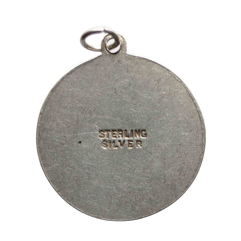 Sterling Silver St Christopher Christian Pendant Vintage