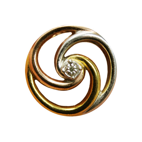 Sun Wheel Vintage Silver Pendant Live Well, Love Much, Lough Often