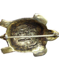 Turtle Silver Brooch Vintage