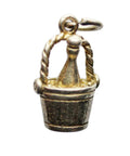 Vintage Basket Pendant Sterling Silver