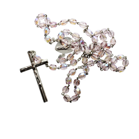 Vintage Glass Prayer Beads Rosary