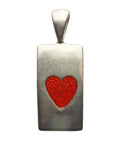 Vintage Heart Love Pendant Sterling Silver